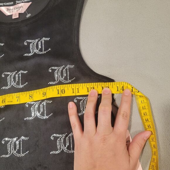 Juicy Couture Velvet Black Tank Top Sleepwear Size Small - Picture 3 of 7